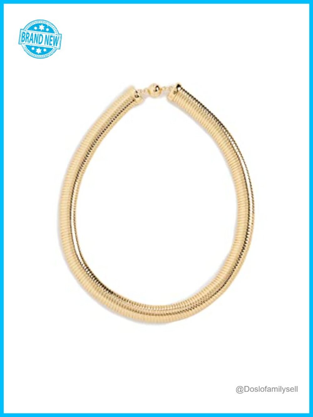 LUV AJ Flex Snake Chain Necklace Herringbone Polished 18"